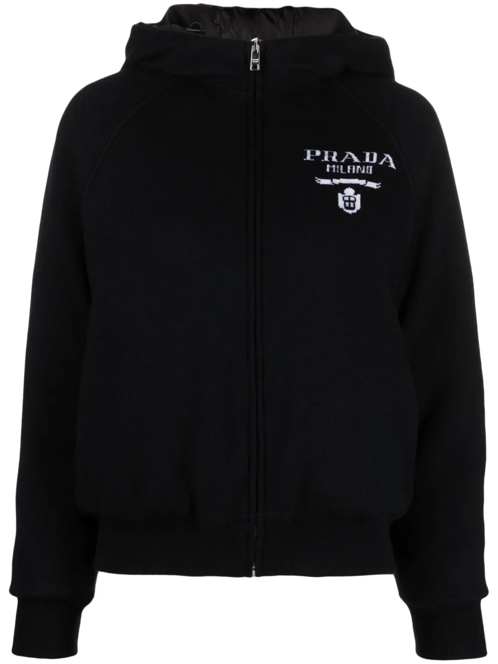 Logo-Intarsia Cashmere-Blend Hooded Jacket