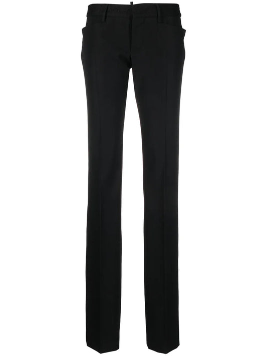 Slim-Cut Virgin Wool Trousers