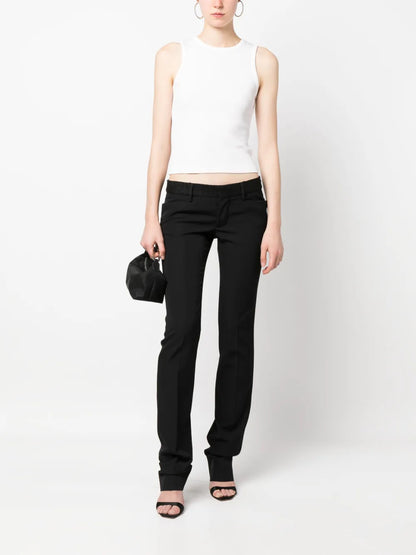 Slim-Cut Virgin Wool Trousers