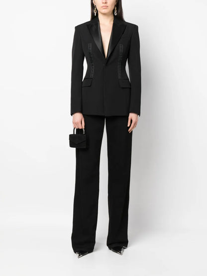 Strap-Detail Blazer