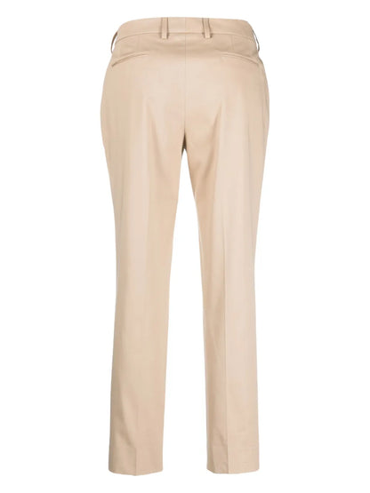 Straight-Leg Stretch-Cotton Trousers