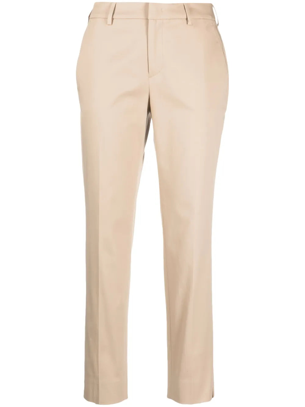 Straight-Leg Stretch-Cotton Trousers