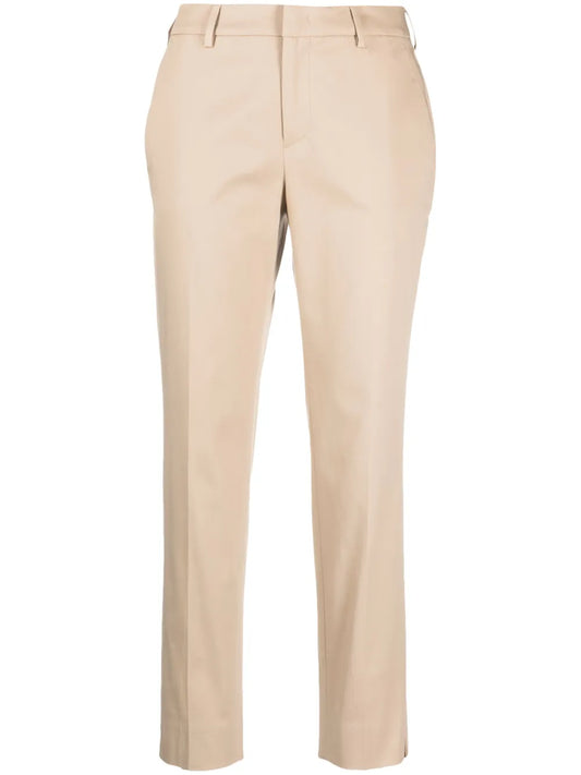 Straight-Leg Stretch-Cotton Trousers