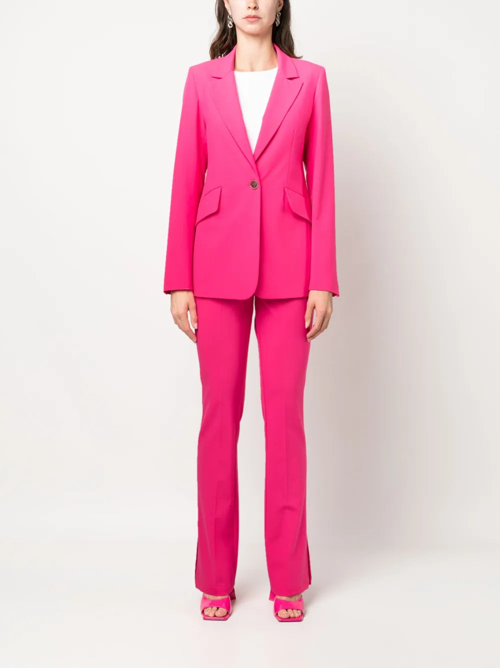 High-Waisted Flared Trousers