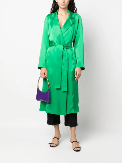 Satin-Finish Tied Cape