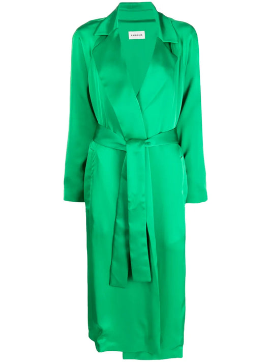 Satin-Finish Tied Cape