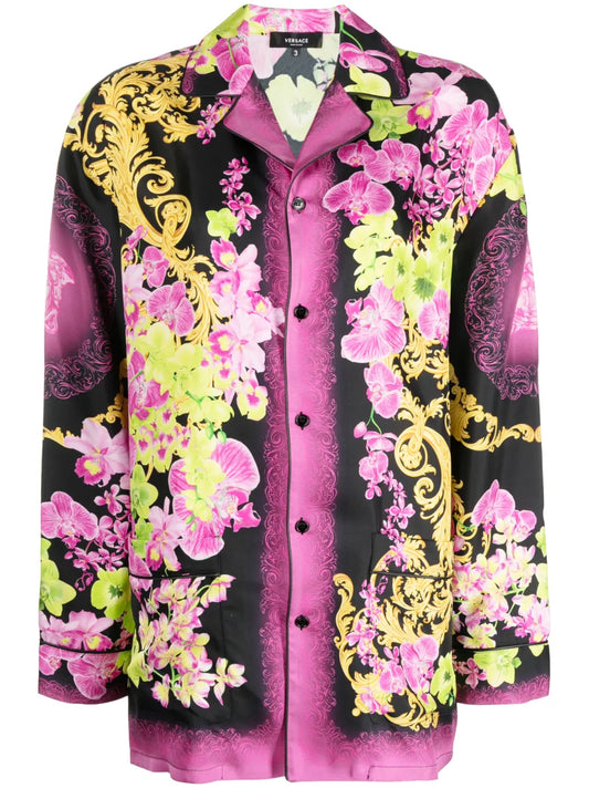 Medusa Orchid-Print Blouse