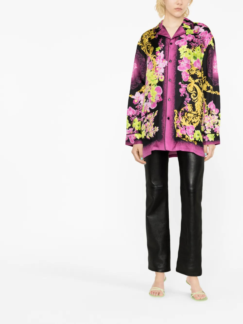 Medusa Orchid-Print Blouse