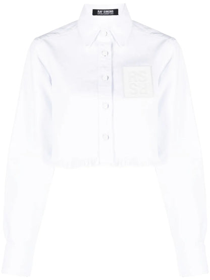 Logo-Patch Cropped Shirt