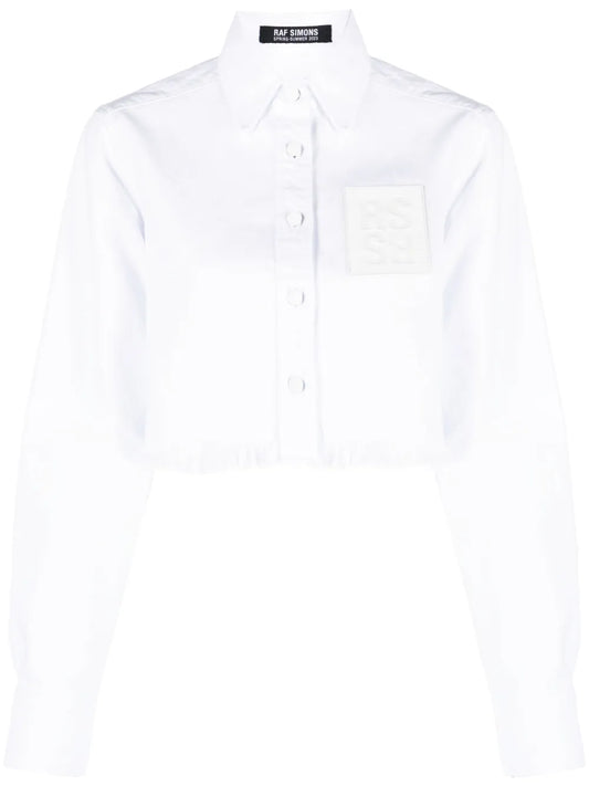 Logo-Patch Cropped Shirt