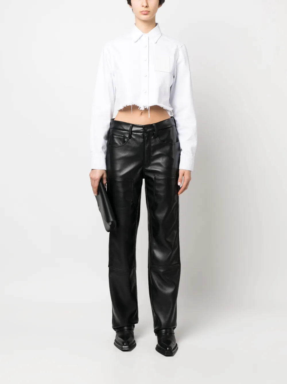Logo-Patch Cropped Shirt