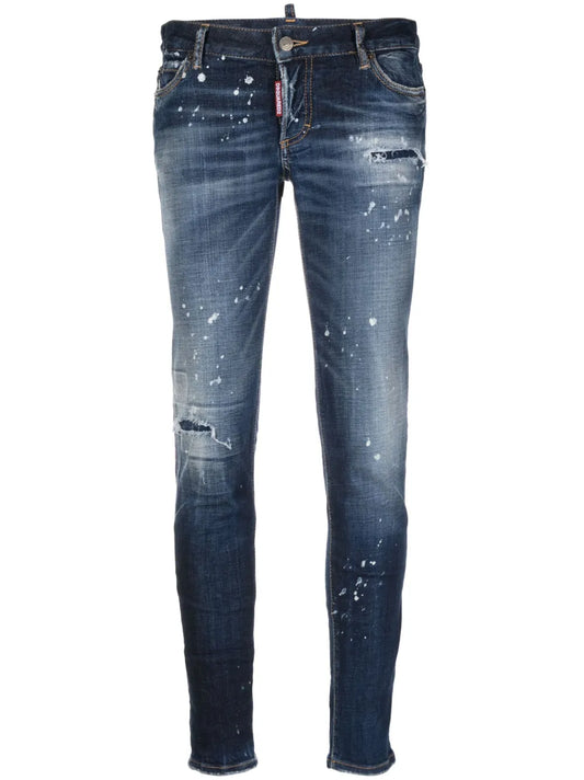 Distressed-Effect Skinny Jeans
