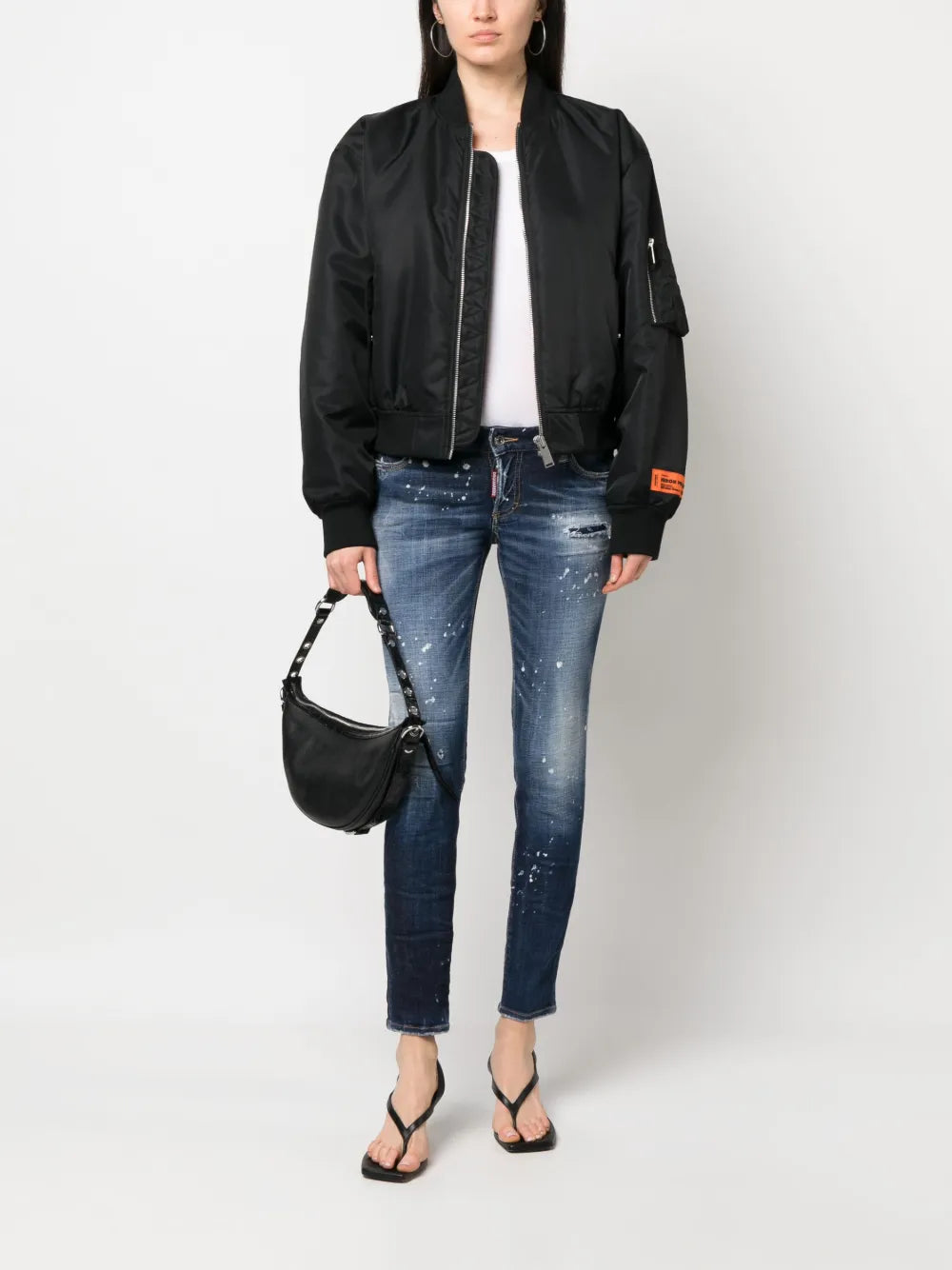 Distressed-Effect Skinny Jeans