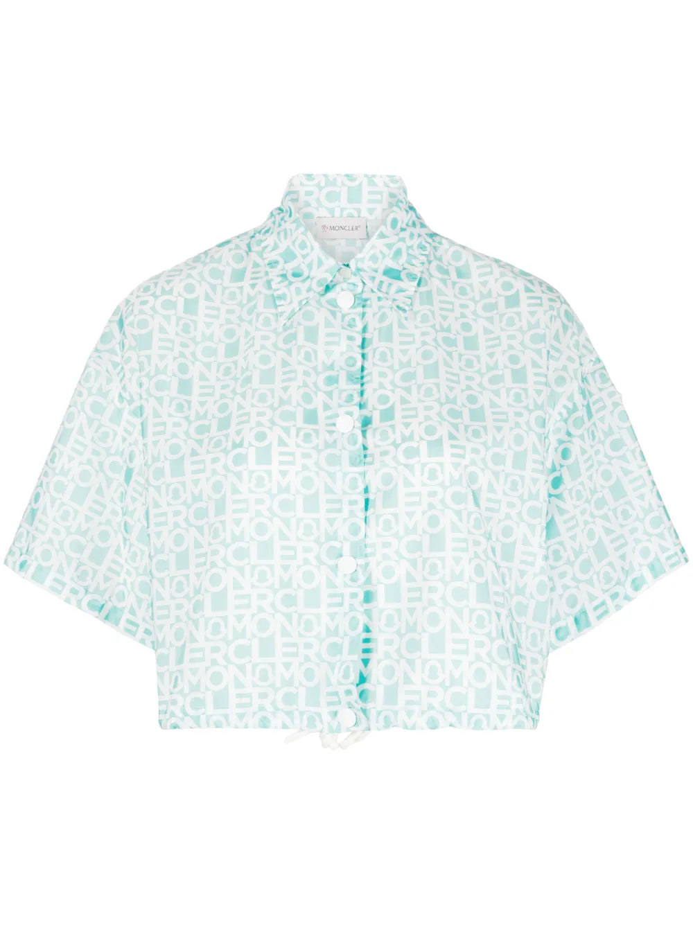 Logo-Print Cropped Shirt