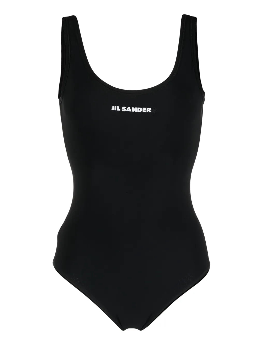 Scoop-Back Logo-Print Swimsuit