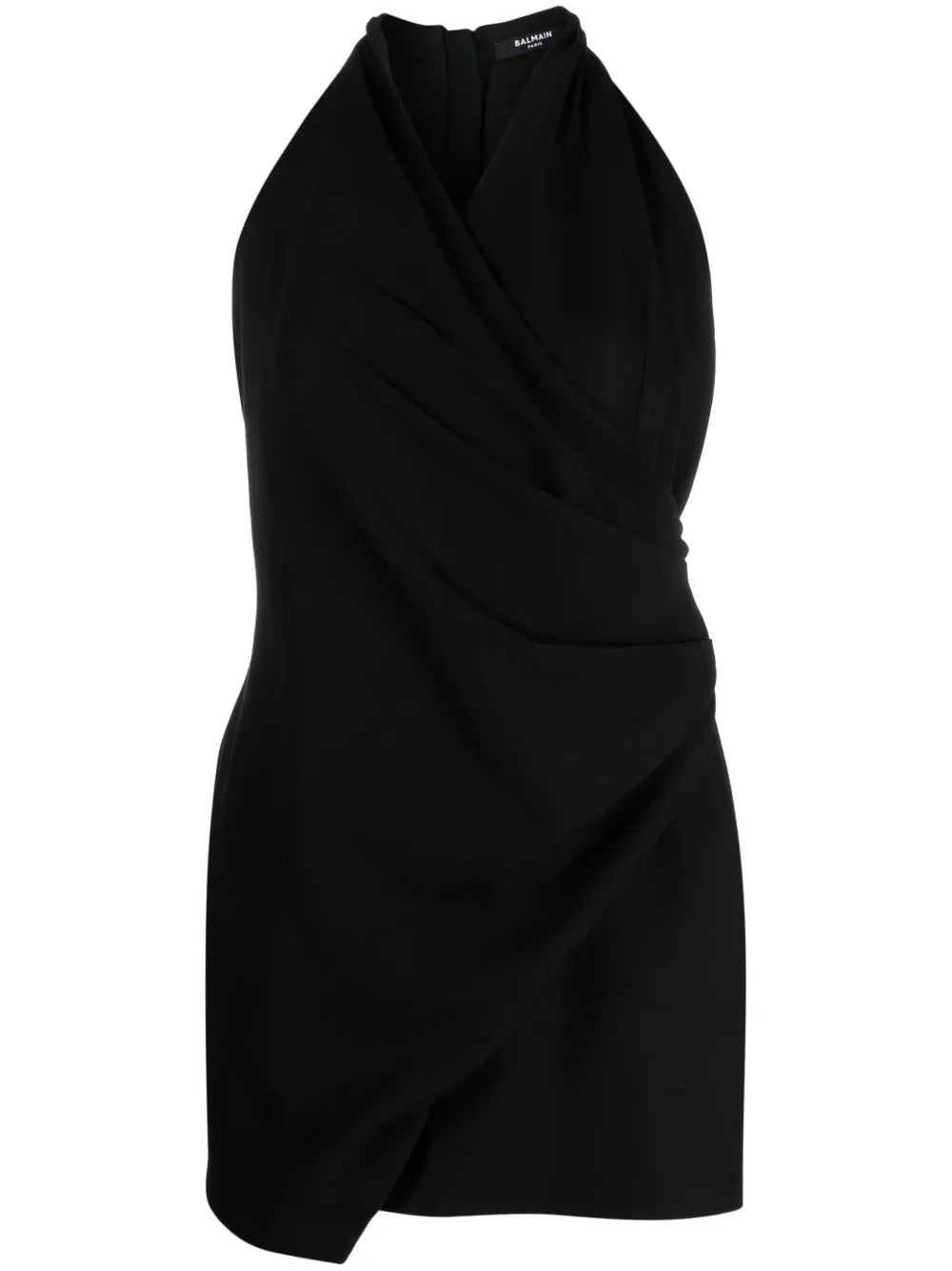 Halterneck Draped Mini Dress