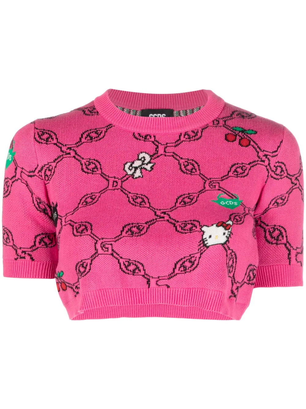 Cartoon-Print Knitted Top