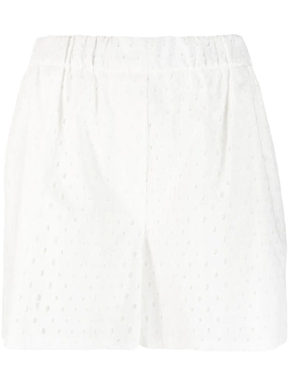 Broderie Anglaise Cotton Shorts