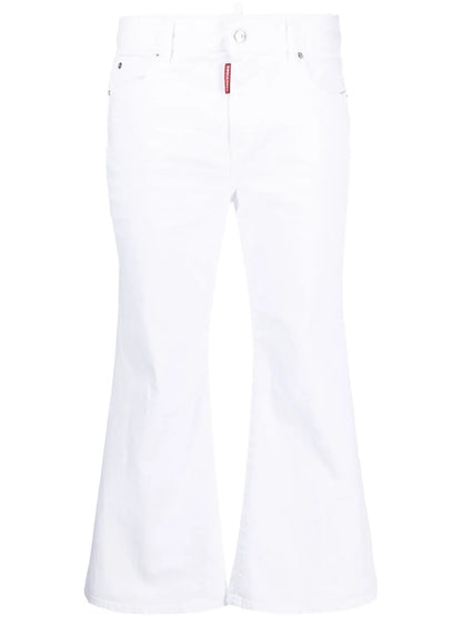White Bull Cropped Jeans