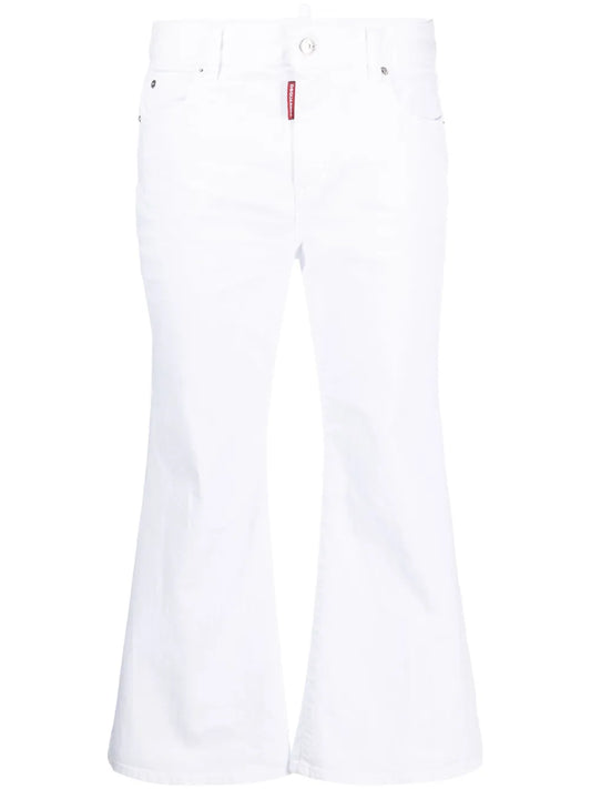 White Bull Cropped Jeans