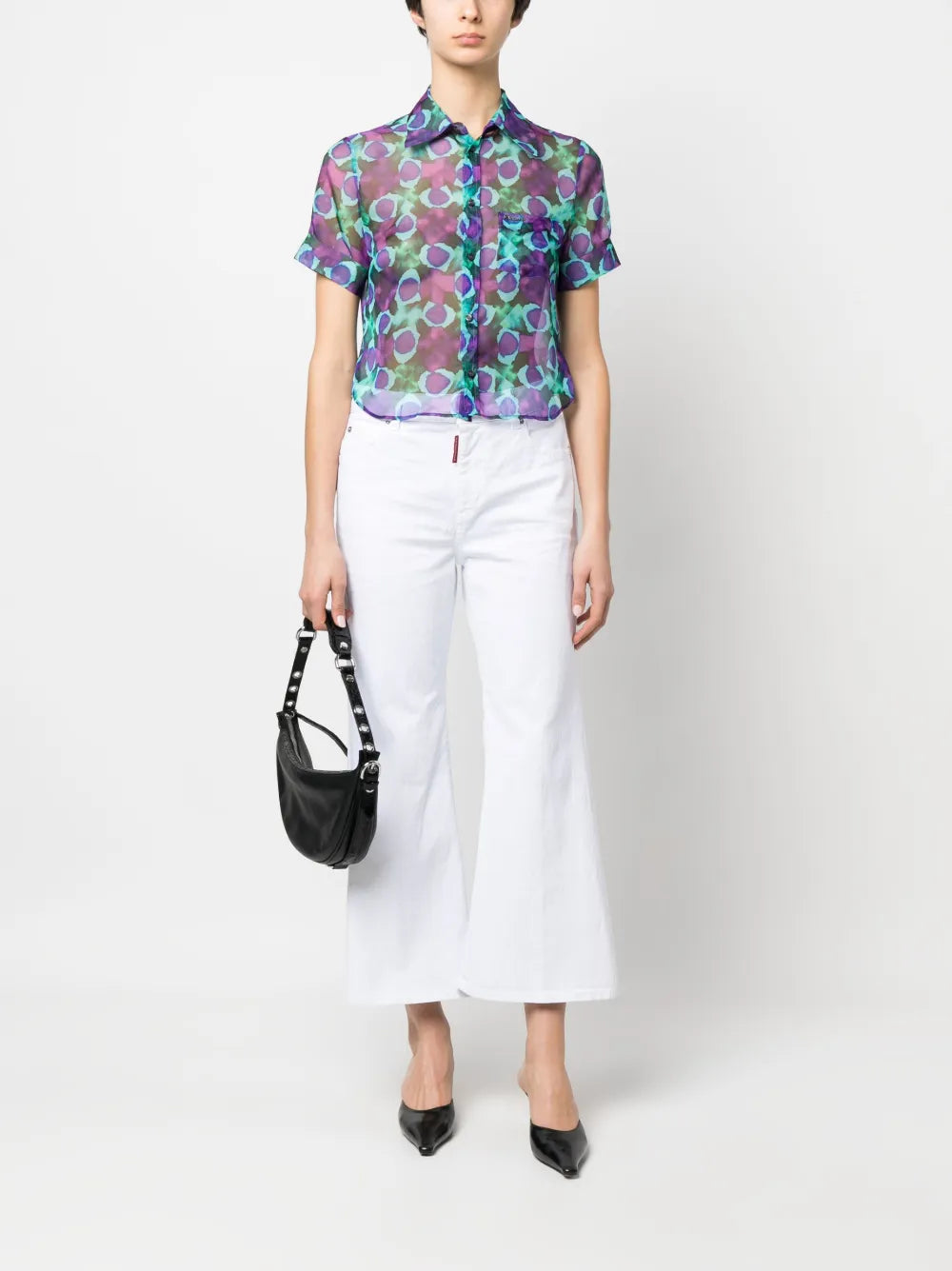 White Bull Cropped Jeans