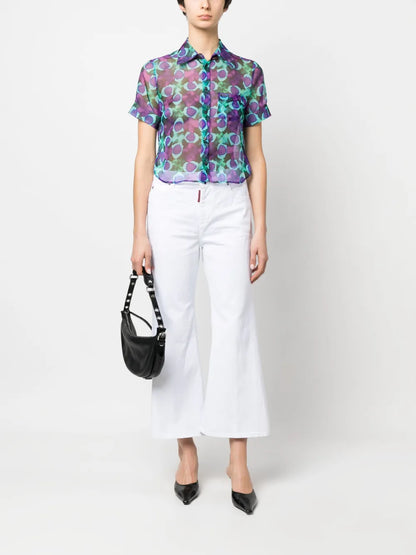 White Bull Cropped Jeans