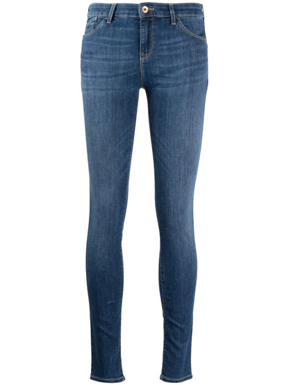 Embroidered-Logo Jeans