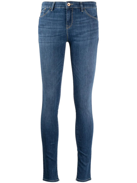 Embroidered-Logo Jeans