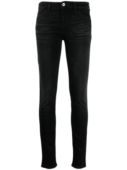 Embroidered-Logo Jeans