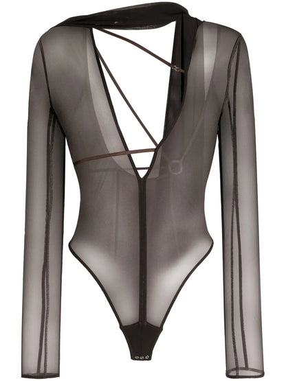 Le Body Abanaba Semi-Sheer Bodysuit