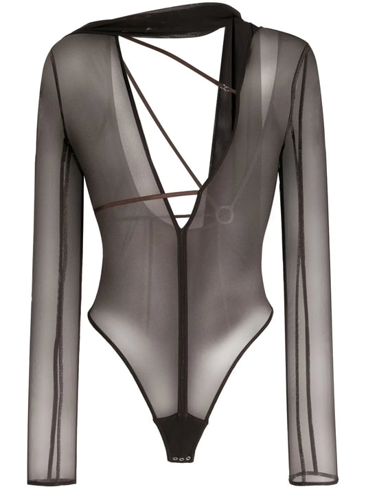 Le Body Abanaba Semi-Sheer Bodysuit