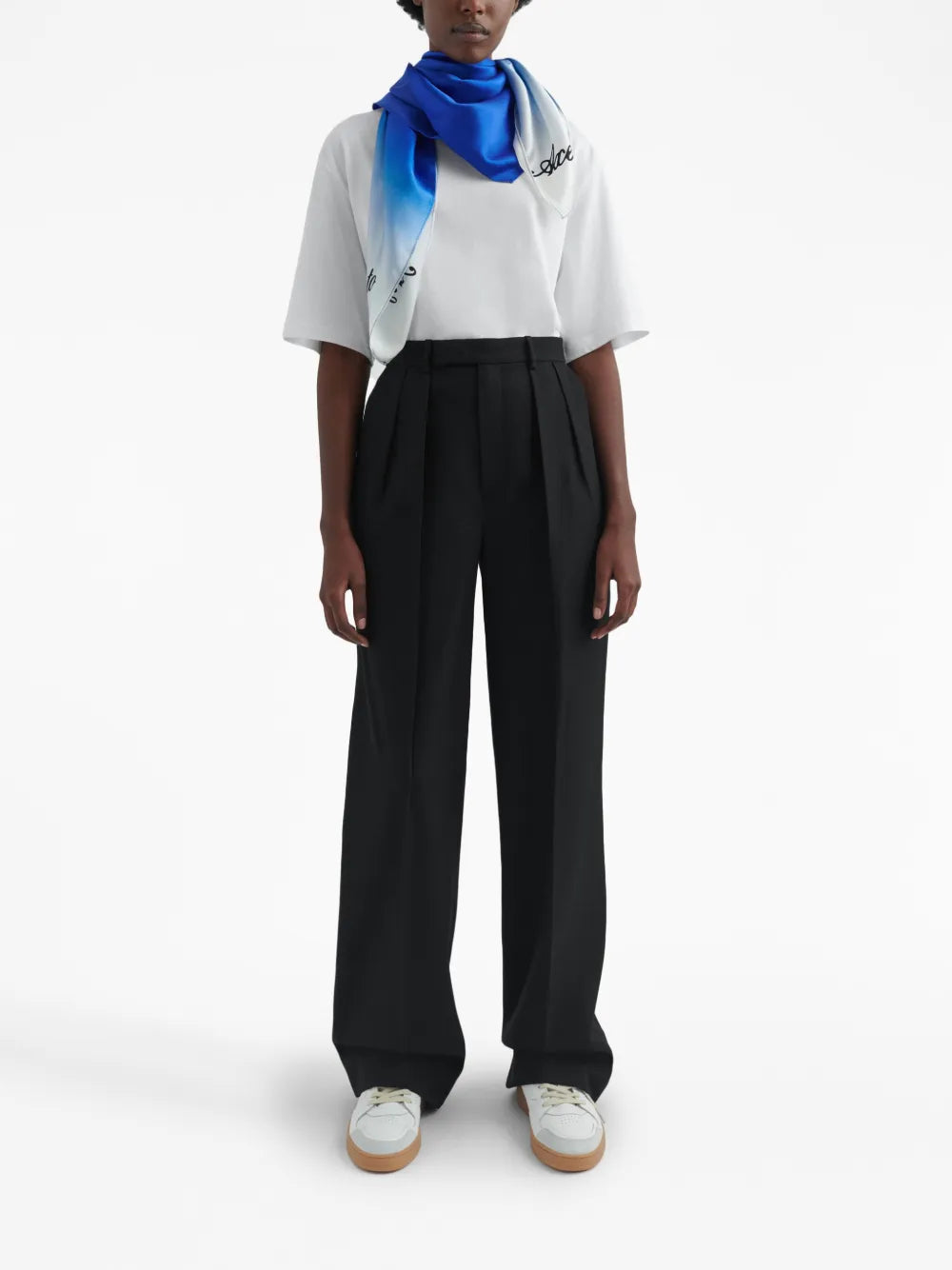 High-Waisted Straight-Leg Trousers