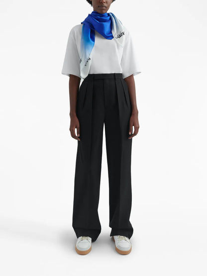 High-Waisted Straight-Leg Trousers