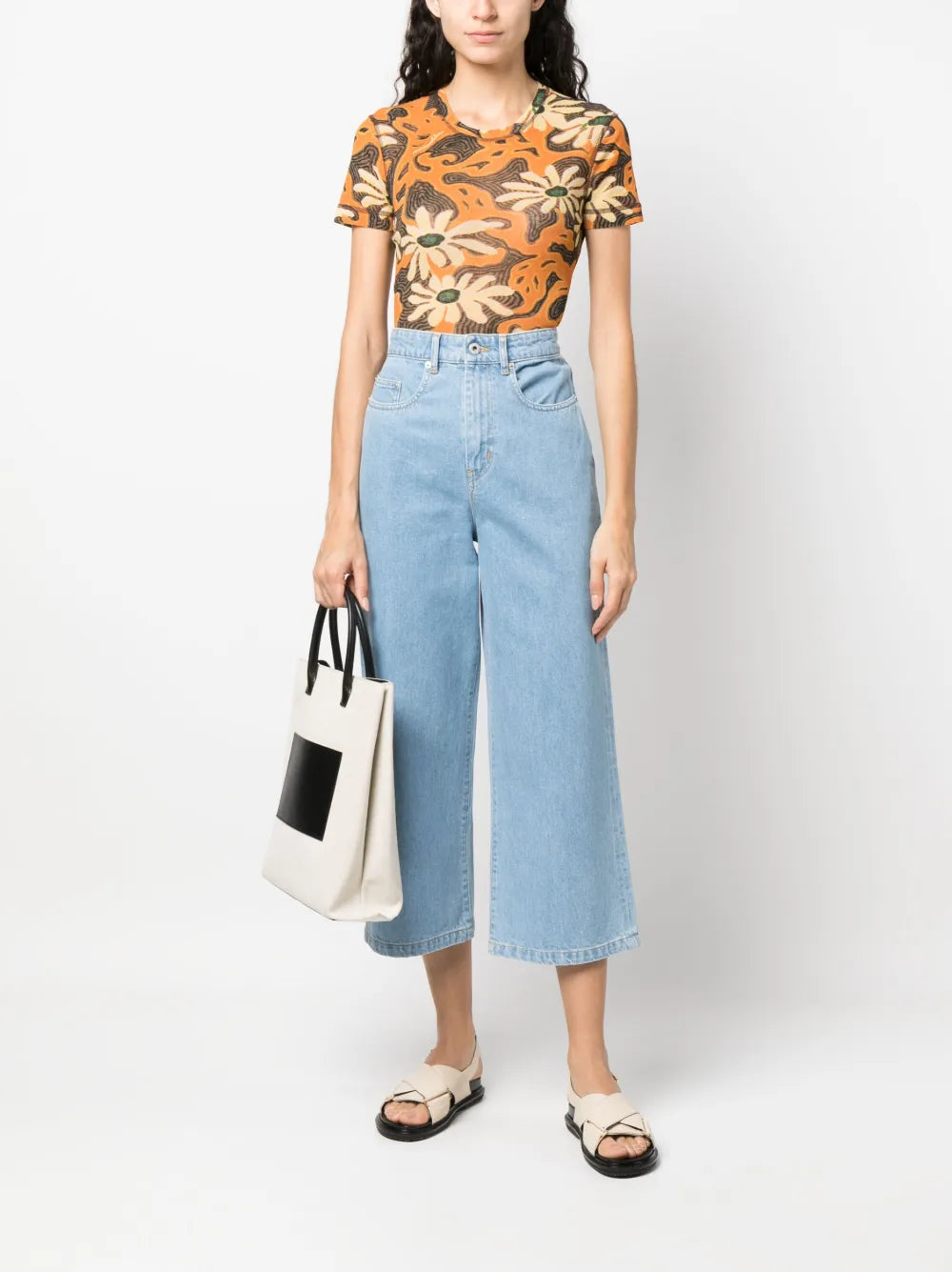 Sumire Cropped Wide-Leg Jeans