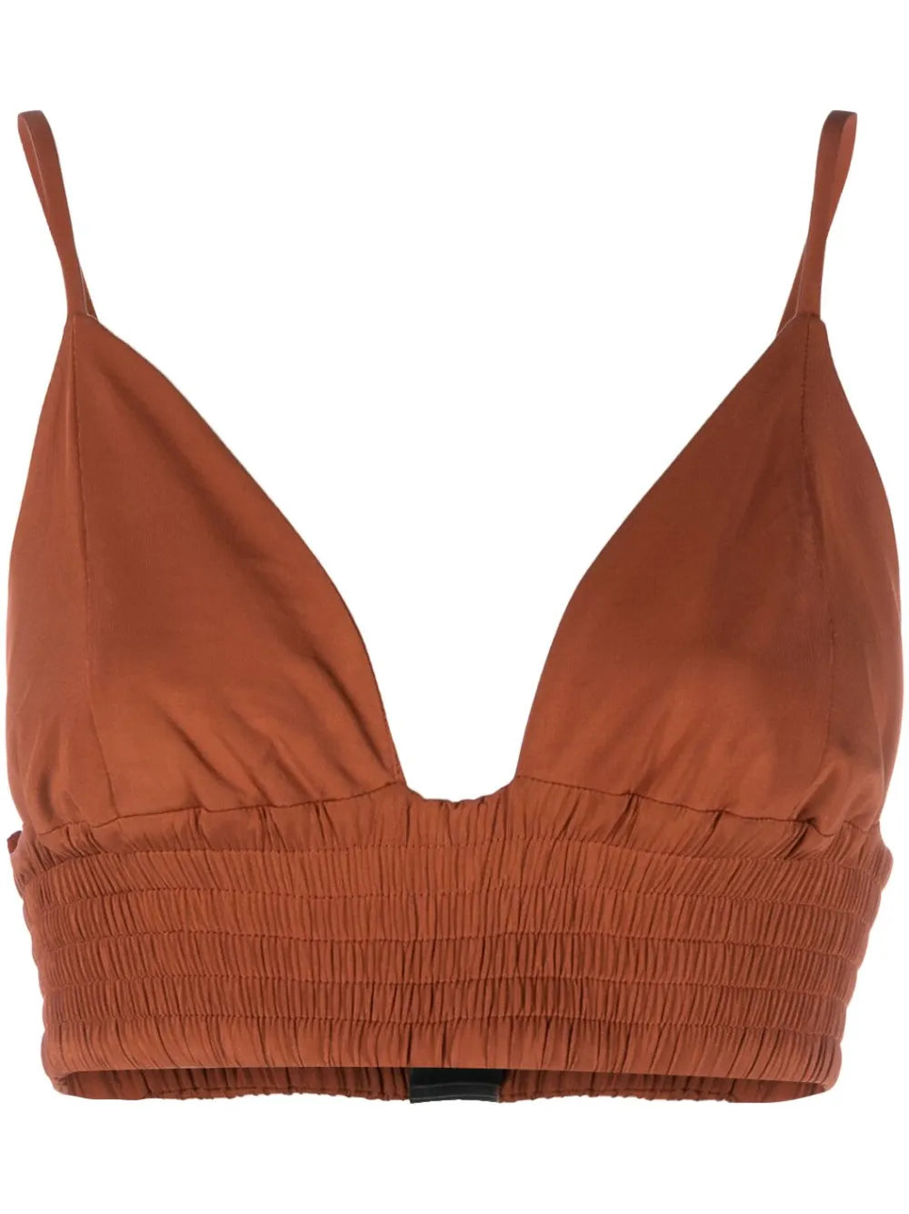 Triangle-Cup Shirred Top
