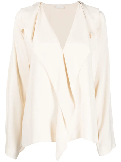 Layered-Details Flared Blouse