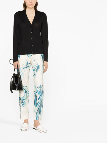 Mid-Rise Straight-Leg Trousers