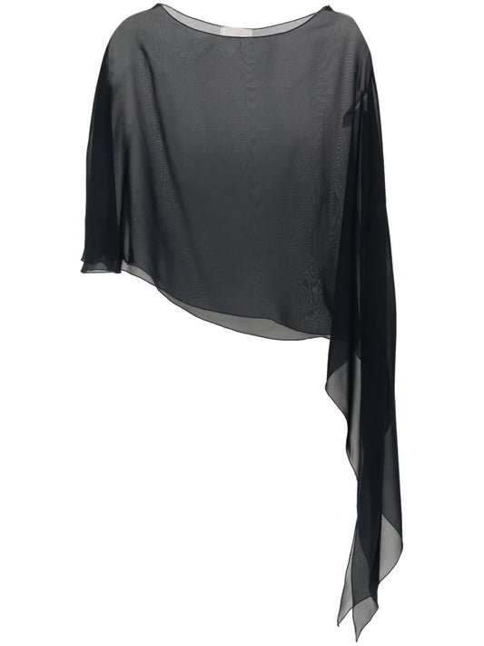 Asymmetric Silk Blouse