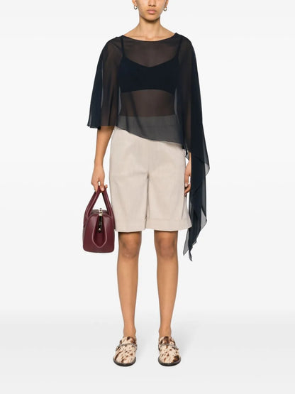 Asymmetric Silk Blouse