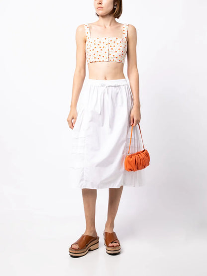 Strawberry-Print Bralette-Style Blouse