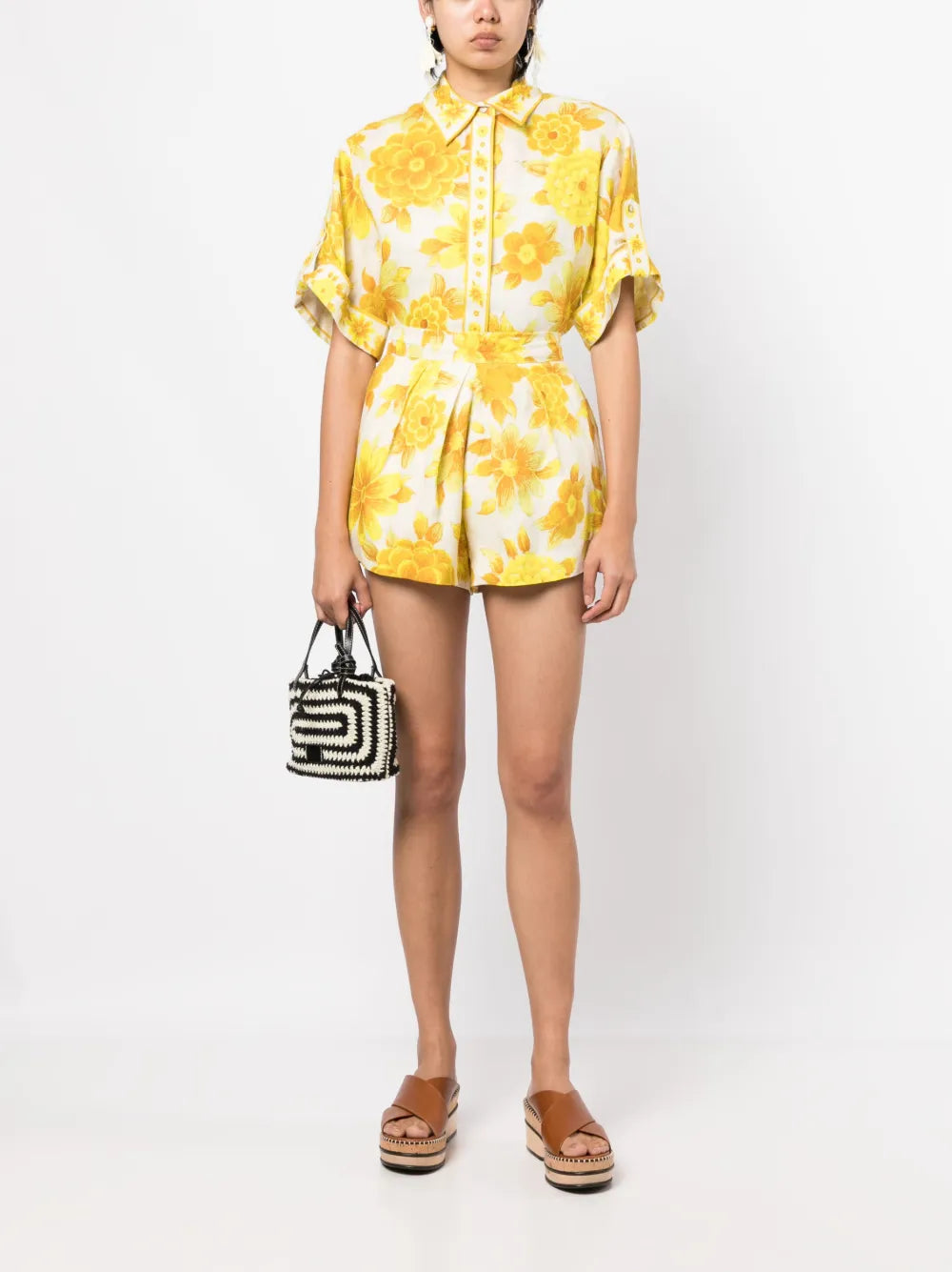 Sonny Floral-Print Linen Shorts