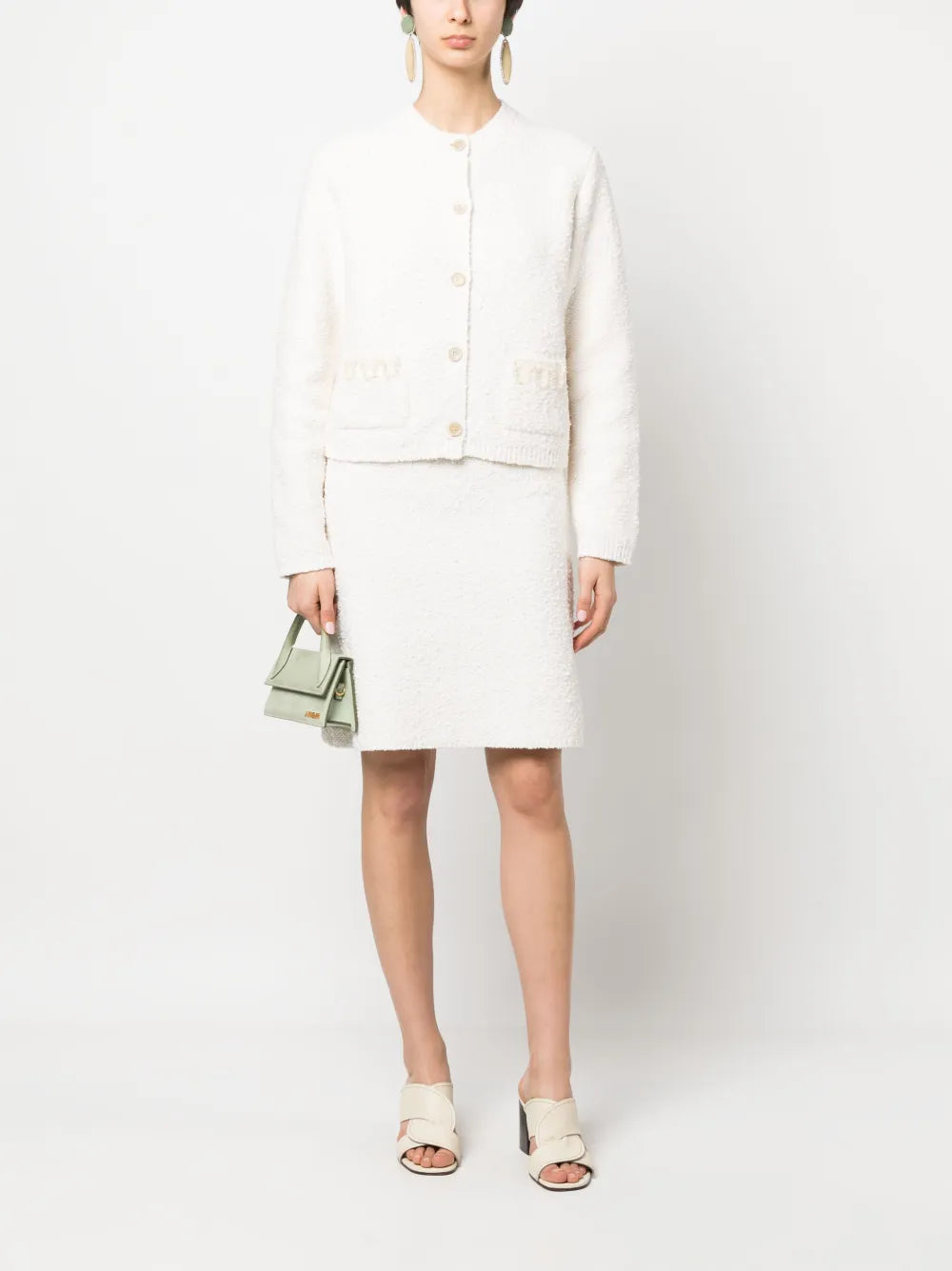 High-Waisted Straight Skirt