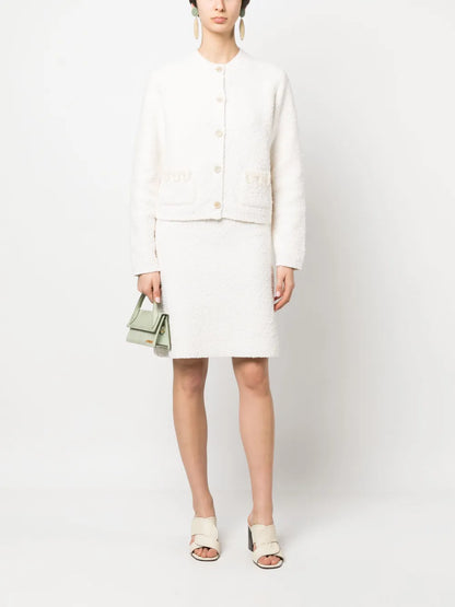 High-Waisted Straight Skirt