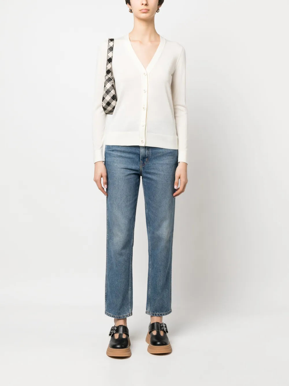 Logo-Buttons Knit Cardigan