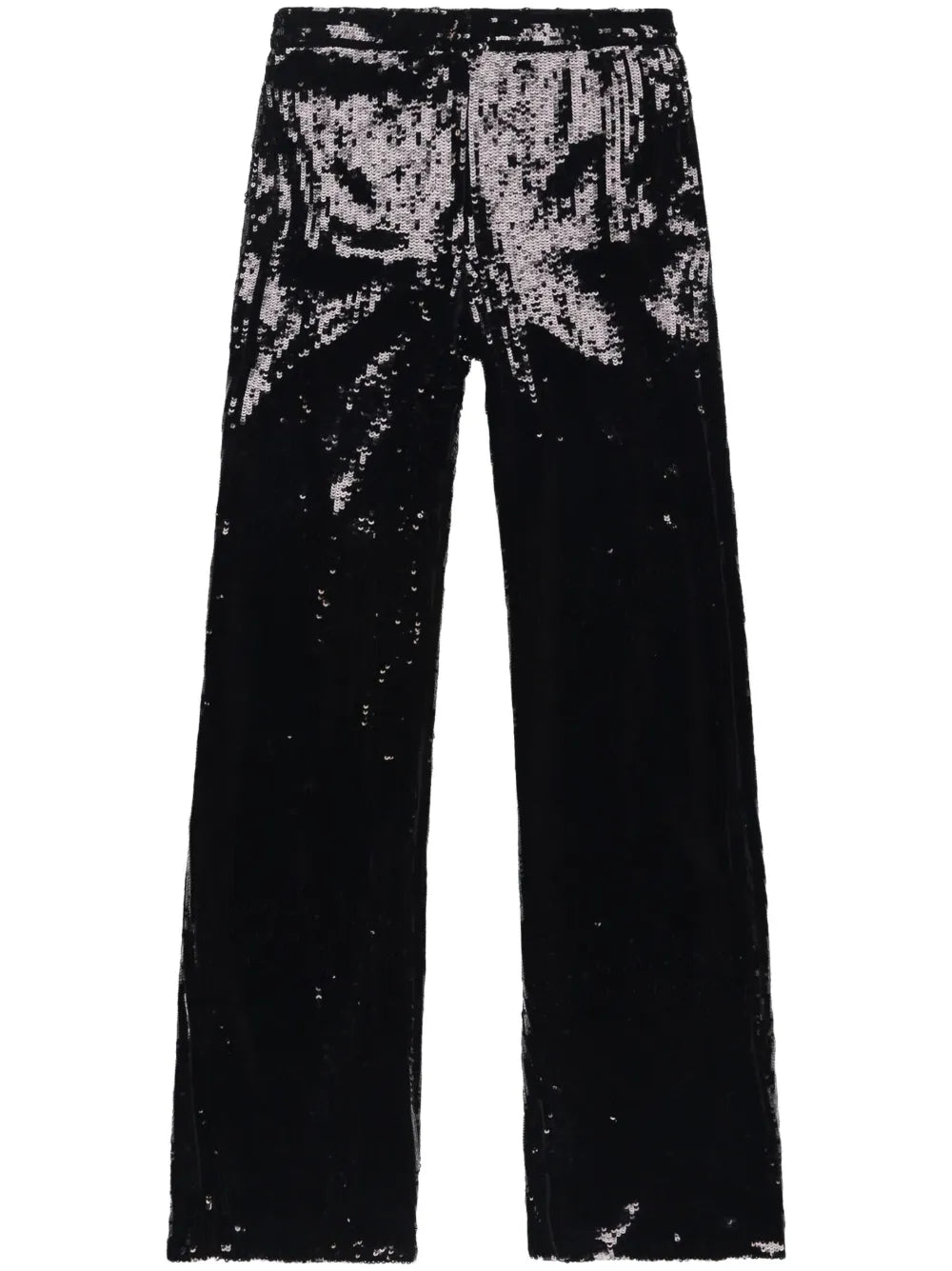 Sequin-Embellished Flared Trousers