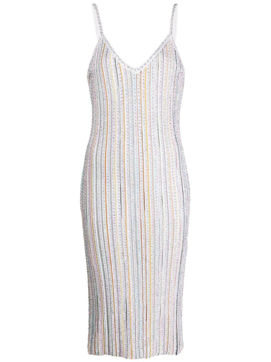 Glitter-Detailed Knit Dress