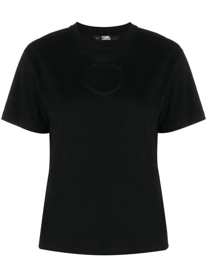 Cut-Out Cotton T-Shirt