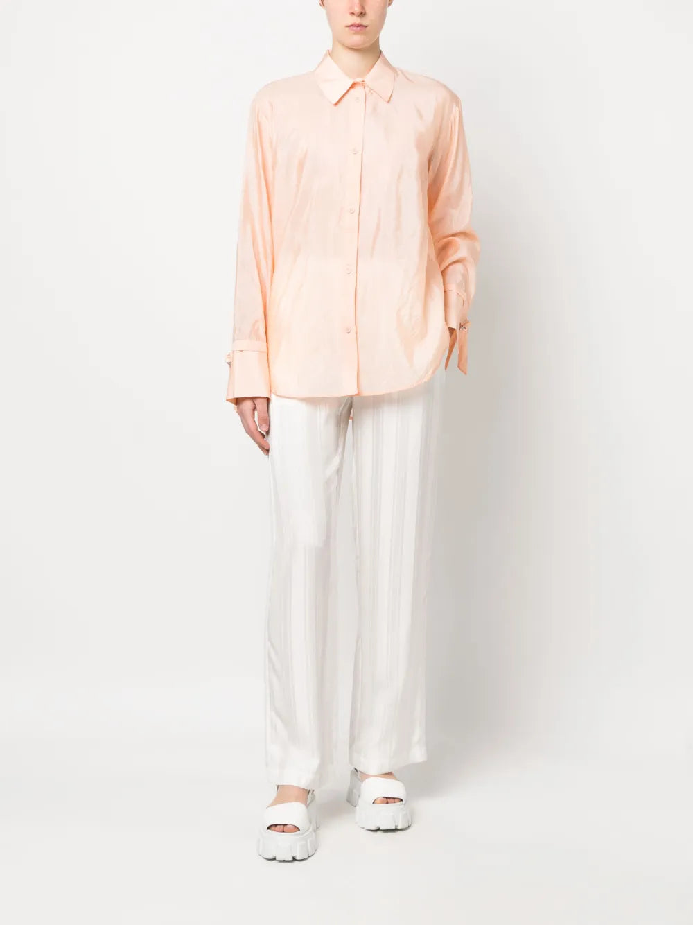Cuff Strap Silk Shirt