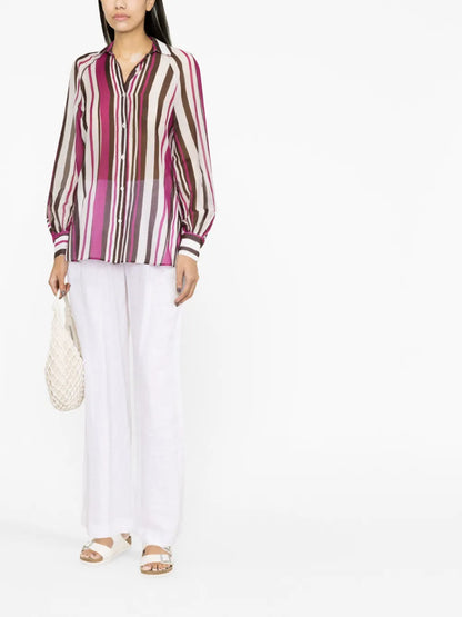 Striped Cotton-Silk Shirt