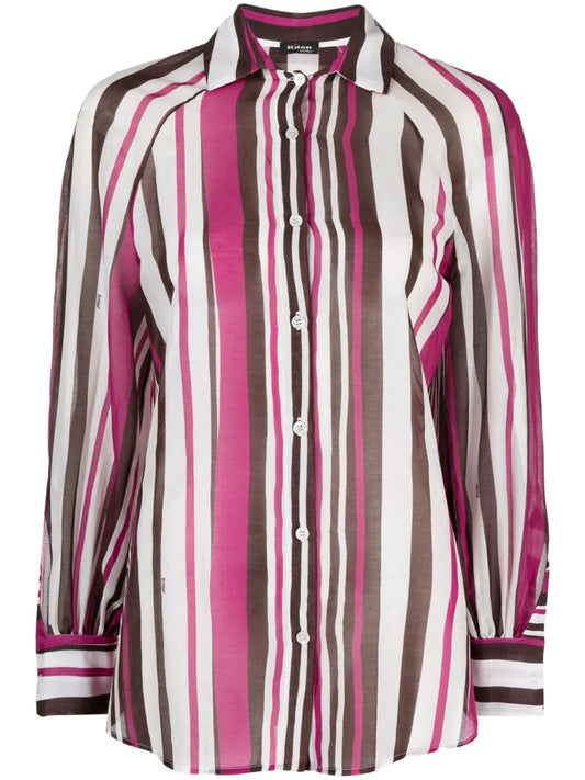 Striped Cotton-Silk Shirt